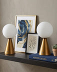 Set of Two 12" Clear Lighthouse USB Table Lamps