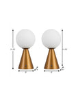 Set of Two 12" Clear Lighthouse USB Table Lamps