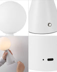 Set of Two 12" Clear Lighthouse USB Table Lamps