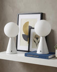 Set of Two 12" Clear Lighthouse USB Table Lamps