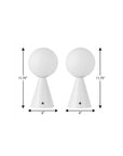 Set of Two 12" Clear Lighthouse USB Table Lamps