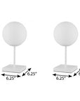 Set of Two 18" White USB Table Lamps