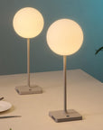 Set of Two 18" Gray USB Table Lamps