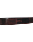 43" Chestnut Solid Wood Floating Console Table With Shelf And Two Drawers