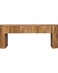 49" Oak Solid Wood Oval Frame Console Table