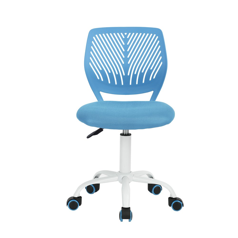 Gray and White Adjustable Height Swivel Rolling Office Chair