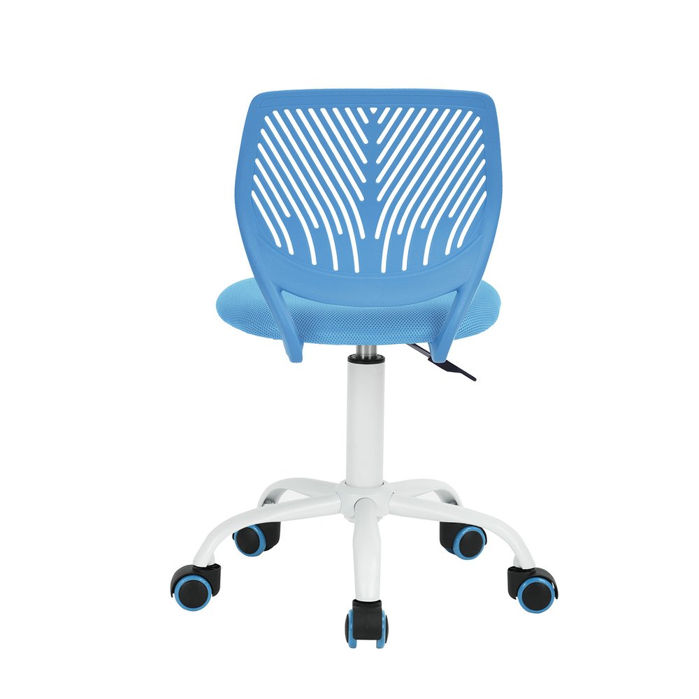 Gray and White Adjustable Height Swivel Rolling Office Chair