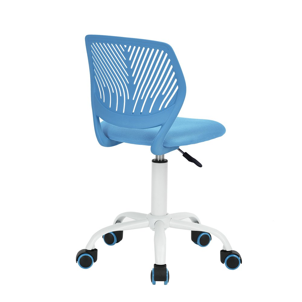 Gray and White Adjustable Height Swivel Rolling Office Chair