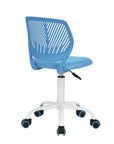 Gray and White Adjustable Height Swivel Rolling Office Chair