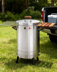 29" X 18" Silver Stainless Steel Portable Smoker Barrel