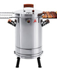 23" X 14" Silver Stainless Steel Portable Smoker Barrel
