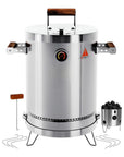 17" X 10" Silver Stainless Steel Portable Smoker Barrel