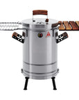 19" X 12" Silver Stainless Steel Portable Smoker Barrel