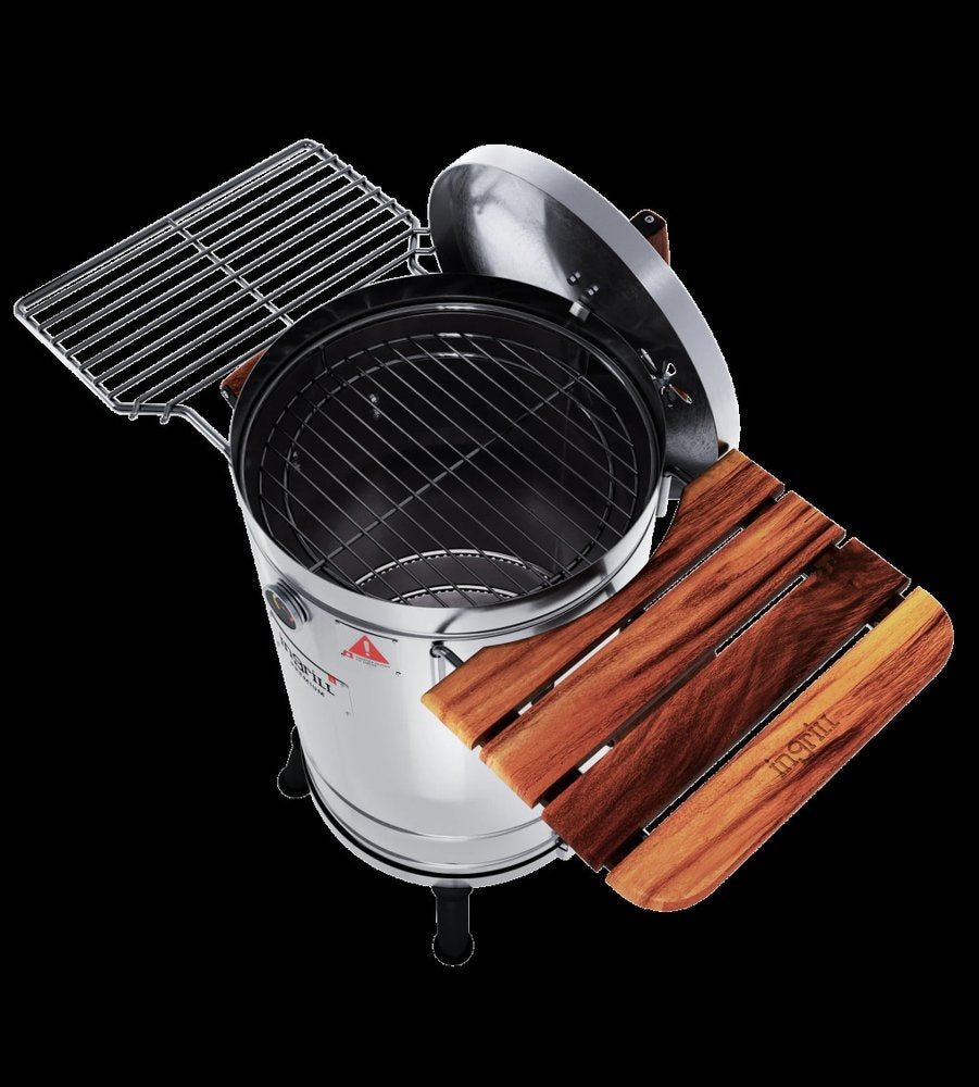 19" X 12" Silver Stainless Steel Portable Smoker Barrel