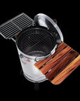 19" X 12" Silver Stainless Steel Portable Smoker Barrel