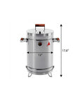 18" X 12" Silver Stainless Steel Portable Smoker Barrel