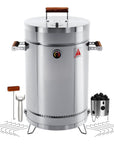 25" X 14" Silver Stainless Steel Portable Smoker Barrel