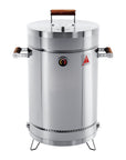 25" X 14" Silver Stainless Steel Portable Smoker Barrel