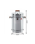 25" X 14" Silver Stainless Steel Portable Smoker Barrel