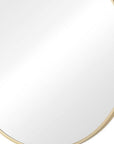 30" Gold Metal Round Framed Bathroom Vanity Mirror