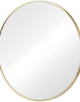 30" Gold Metal Round Framed Bathroom Vanity Mirror