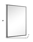 Set of Two Black Metal Framed Bathroom Vanity Mirrors