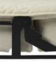 77" Beige Upholstered Convertible Futon Sleeper Sofa