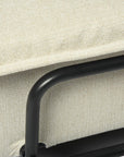 77" Beige Upholstered Convertible Futon Sleeper Sofa