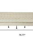 77" Beige Upholstered Convertible Futon Sleeper Sofa