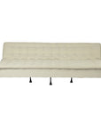 77" Beige Upholstered Convertible Futon Sleeper Sofa