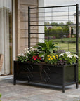 47" X 35" Black Steel Rectangular Planter Box