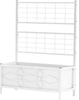 47" X 35" White Steel Rectangular Planter Box