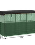 43" X 73" Green Steel Rectangular Planter Box