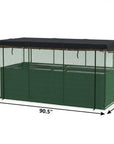43" X 91" Green Steel Rectangular Planter Box
