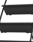 64" X 30" Black Recycled Plastic Rectangular Planter Box