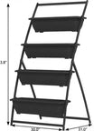 64" X 30" Black Recycled Plastic Rectangular Planter Box