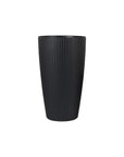 Set of Two Black Recycled Plastic Round Self Watering Planter Box