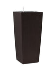 30" X 15" Brown Recycled Plastic Rectangular Self Watering Planter Box