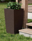 30" X 15" Brown Recycled Plastic Rectangular Self Watering Planter Box