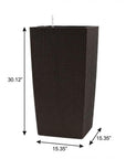 30" X 15" Brown Recycled Plastic Rectangular Self Watering Planter Box