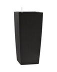 30" X 15" Black Recycled Plastic Rectangular Self Watering Planter Box