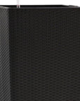 30" X 15" Black Recycled Plastic Rectangular Self Watering Planter Box