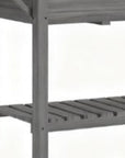 31" X 82" Light Gray Wood Rectangular Planter Box