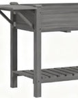 31" X 82" Light Gray Wood Rectangular Planter Box