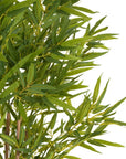 70" Green Artificial Bamboo Tree In Cylindrical Black Pot