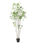 95" Green Artificial In Cylindrical Black Pot