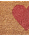 30" X 48" Brown And Pink Heart Outdoor Coir Door Mat