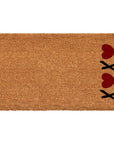 24" X 36" Brown Red And Black XOXO Outdoor Coir Door Mat