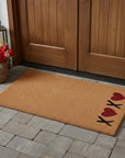 24" X 36" Brown Red And Black XOXO Outdoor Coir Door Mat