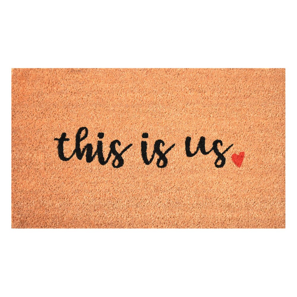 24" X 48" Brown And Black This is Us Outdoor Coir Door Mat